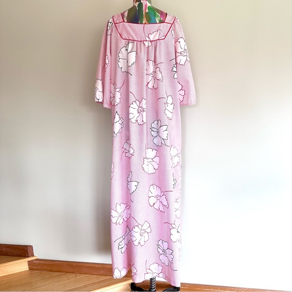 🍷VINTAGE 70s Tom Bezduda for Barad & Co Caftan House Dress - Picture 6 of 8